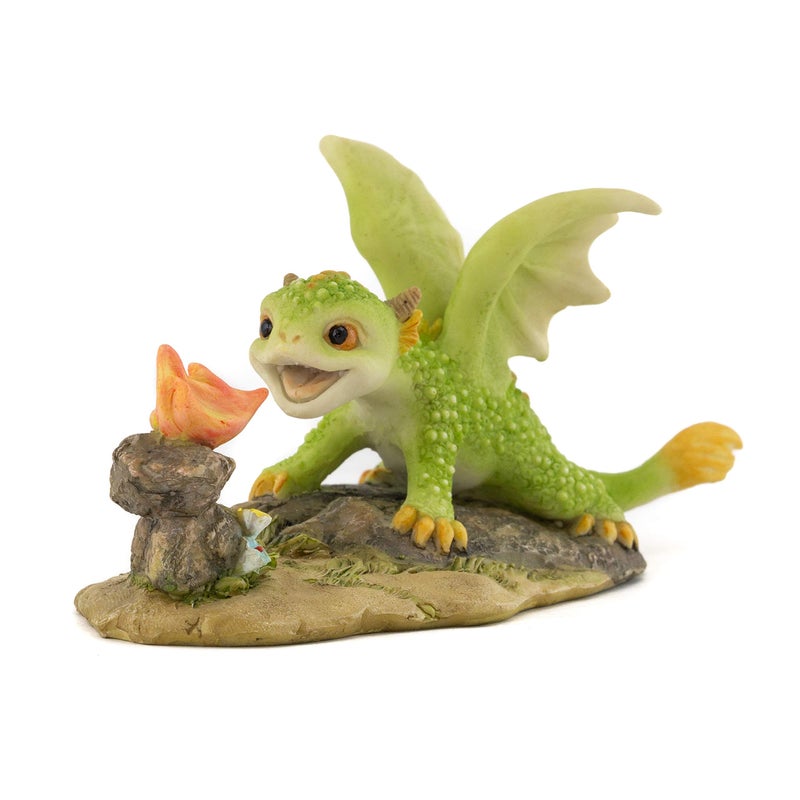 Top Collection Rex The Green Dragon - Mini Collectible Fantasy Figurine (The Aspiring Writer) - Image 3